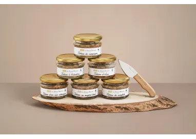 Rondin de bois - assortiments - coffret gourmand