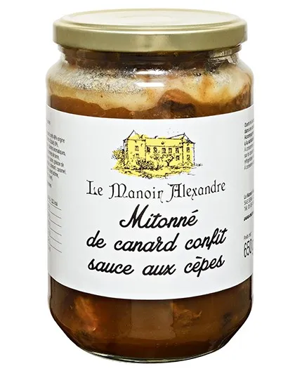 Mitonné de Canard Confit Sauce aux Cèpes - Le Manoir Alexandre