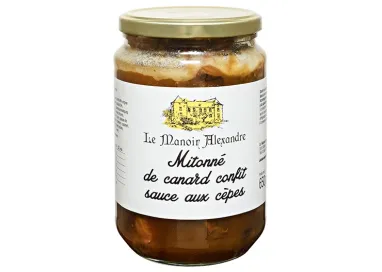 Mitonné de Canard Confit Sauce aux Cèpes - Le Manoir Alexandre