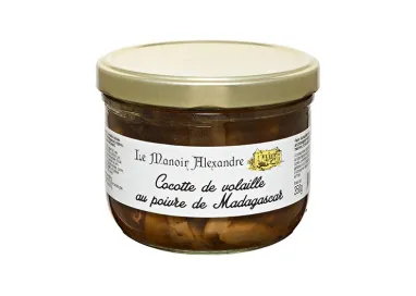Cocotte de volaille au poivre de Madagascar - Le Manoir Alexandre