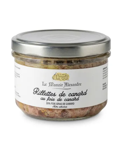 Rillettes de Canard 20% foie gras de canard - Le Manoir Alexandre