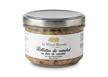Rillettes de Canard 20% foie gras de canard - Le Manoir Alexandre