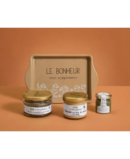 Coffret « L'apéro chic» - Plateau métal