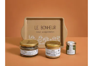 Coffret « L'apéro chic» - Plateau métal