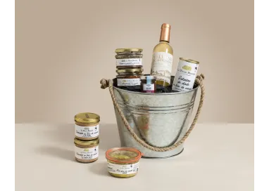 Coffret « seau du terroir» - Seau métal anse corde