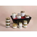 Coffret « L'essentiel» - Corbeille métal doré doublée tissu noir