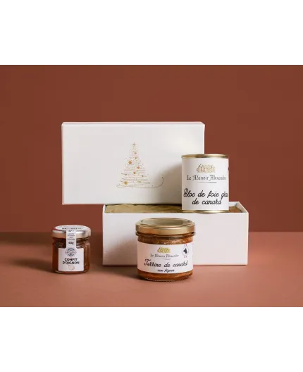 Coffret « Eclat de fêtes» - Coffret carton sapin doré