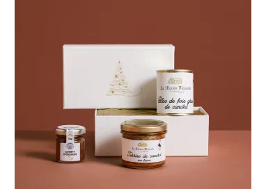 Coffret « Eclat de fêtes» - Coffret carton sapin doré