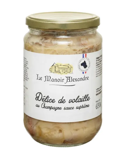 Délice de volaille au Champagne sauce suprême  - Bocal 650 g