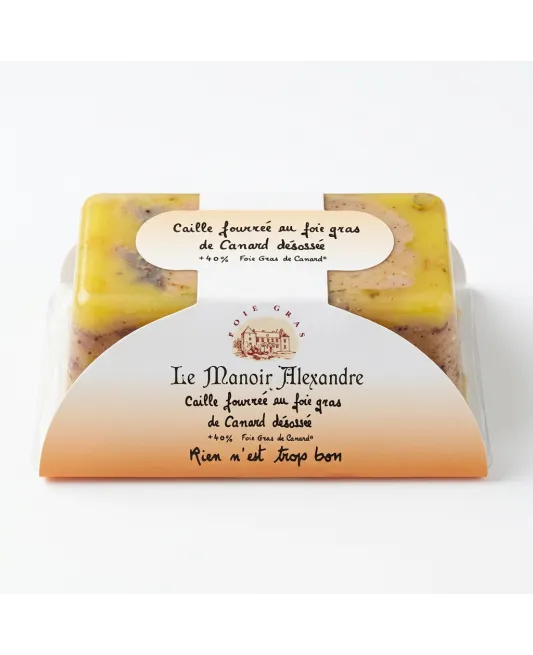 Caille au Foie Gras de Canard Mi-Cuit, 40 % - Le Manoir Alexandre