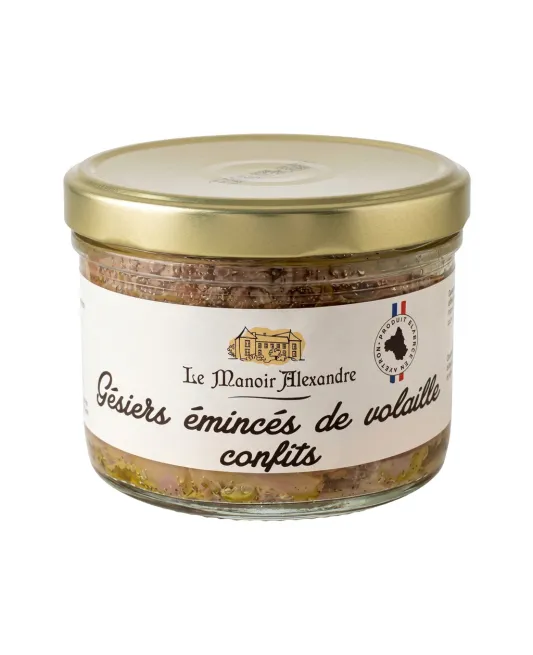 Gésiers émincés de volaille confits - Le Manoir Alexandre
