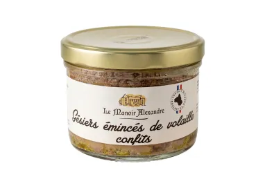 Gésiers émincés de volaille confits - Le Manoir Alexandre