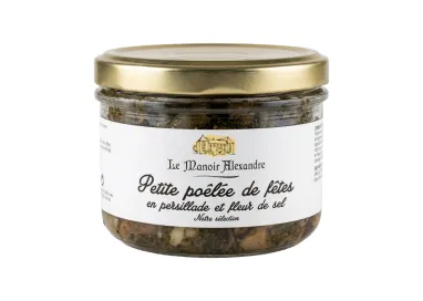 Petite poêlée de fêtes en persillade et fleur de sel - Le Manoir Alexandre