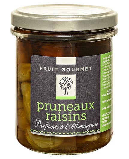 Pruneaux et Raisins Parfumés à l'Armagnac - Bocal 200g