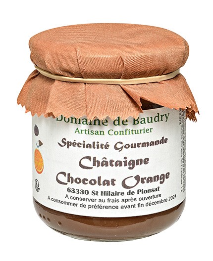 Spécialité gourmande châtaigne, chocolat, orange - Bocal 250g