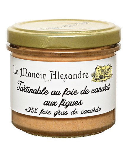 Tartinable au Foie de Canard aux Figues "25% Foie Gras de Canard"-Bocal 90 g