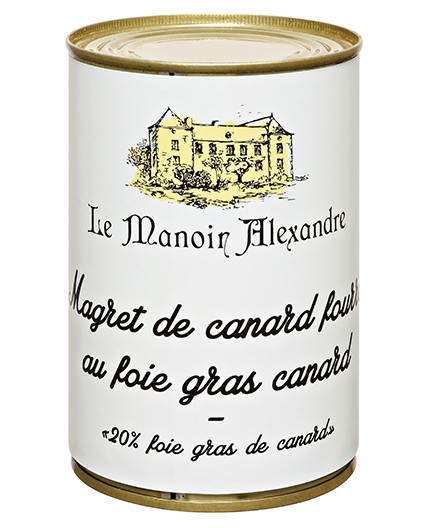 Magret de Canard Fourré au Foie Gras Canard "20% Foie Gras de Canard"-Boite 383G