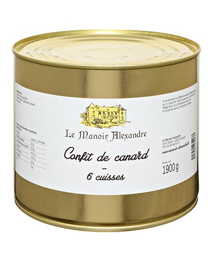 Confit de Canard 6 Cuisses - Boîte 1900 g