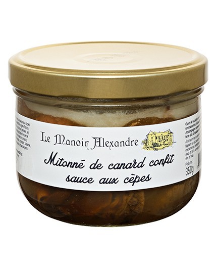 Mitonné de Canard Confit Sauce aux Cèpes-Bocal 350g