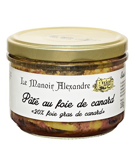 Pâté au Foie de Canard "20% Foie Gras de Canard"-Bocal 180 G
